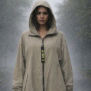 Beige Rain Jacket from Florence, Italy (E12)